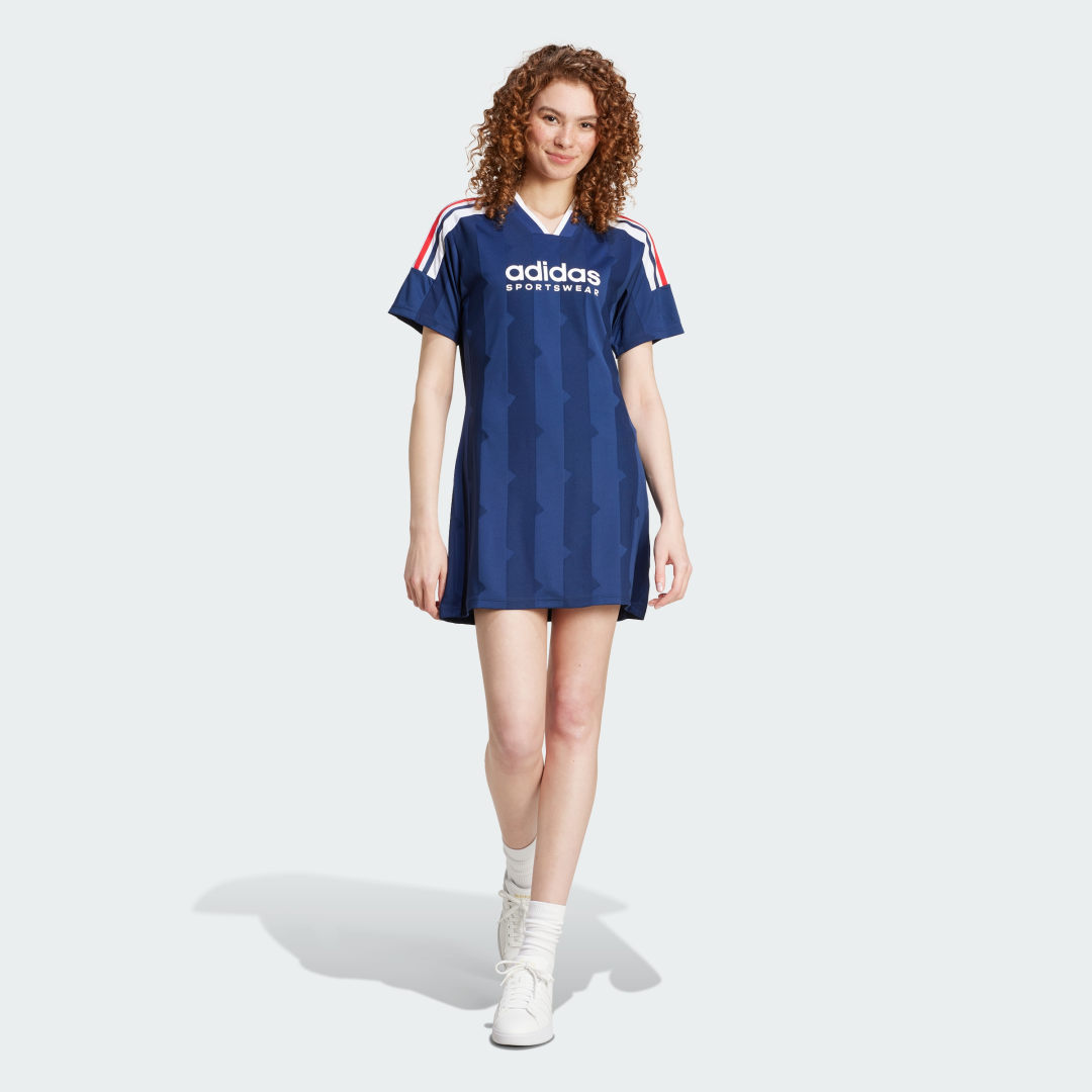 Blue Jacquard Tee Dress