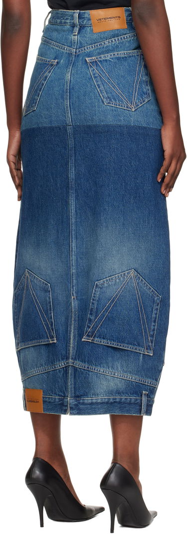 Sukňa VETEMENTS Vetements Double Denim Midi Skirt Modrá | WH76DK880VBBG, 2