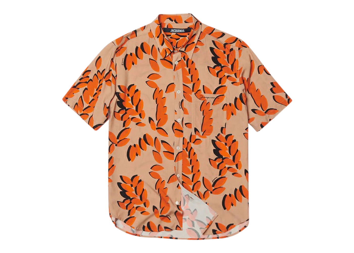 Košeľa Jacquemus La Chemise Melo Leaves Print Červená | 225SH006-1002-7AN, 0