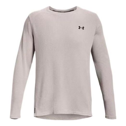 Sveter Under Armour Men's Waffle Crewneck Long Sleeve T-Shirt Šedá | 1373179-592