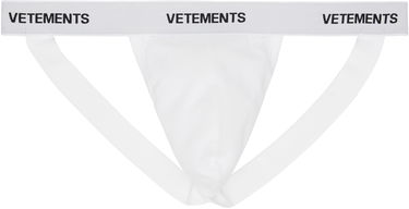 Nohavičky VETEMENTS Vetements Logo-Woven Jock Strap Biela | MA66UN110W, 0