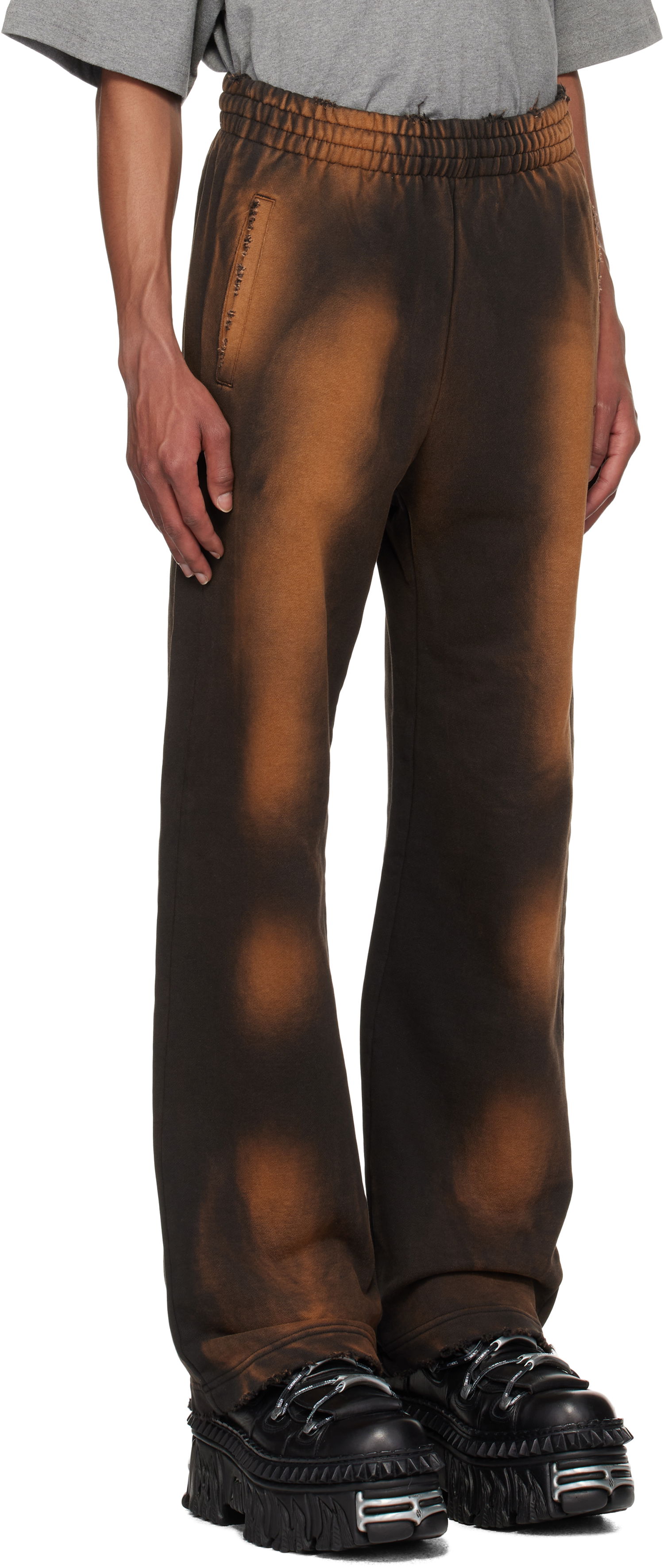 Tepláky We11done Washed Logo Sweatpants Hnedá | WD-TA3-24-701-U-BK, 1