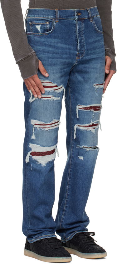 Džínsy AMIRI AMIRI Croc Slim Thrasher Jeans Modrá | AMDNSM1023, 1