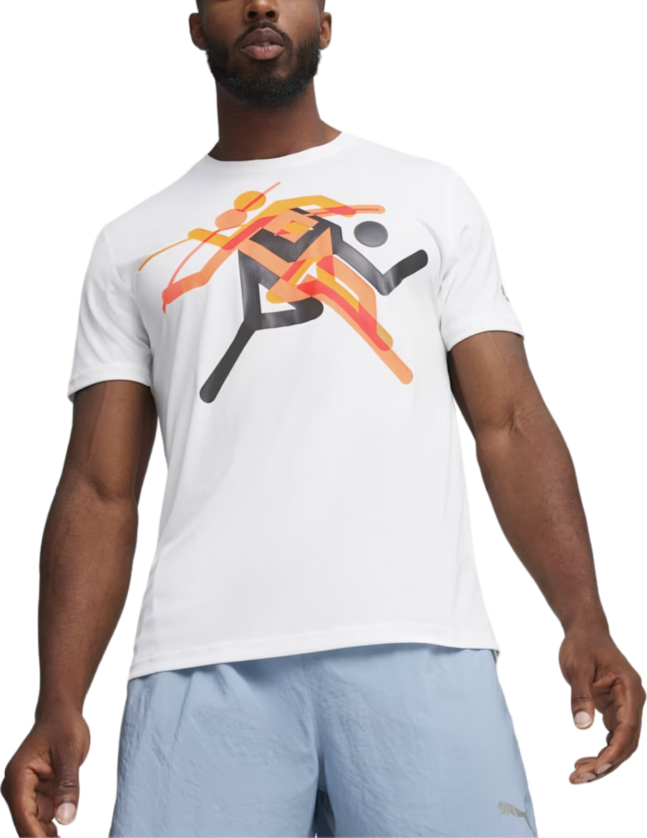 Tričko Puma RUN FASTER ICONS GRAPHIC TEE Biela | 525000-02, 0