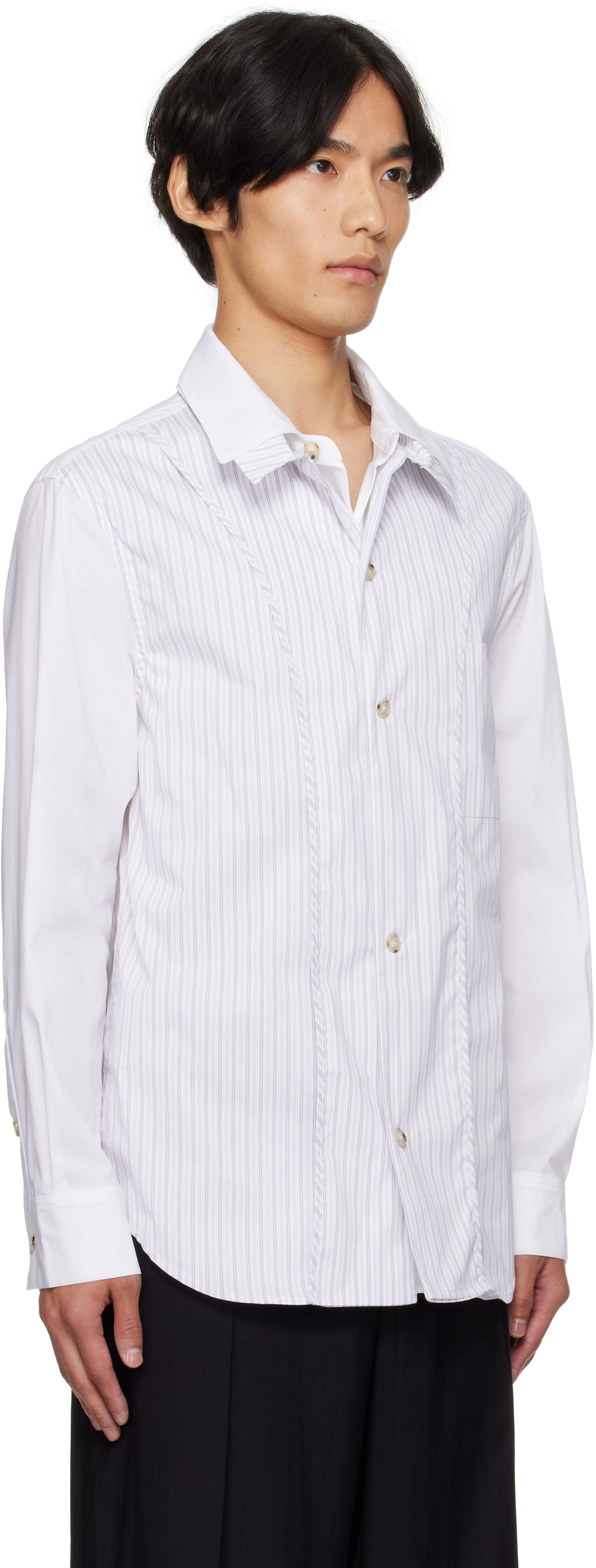 Košeľa Andersson Bell Andersson Bell Open Collar Layered Shirt Biela | atb1341m, 1