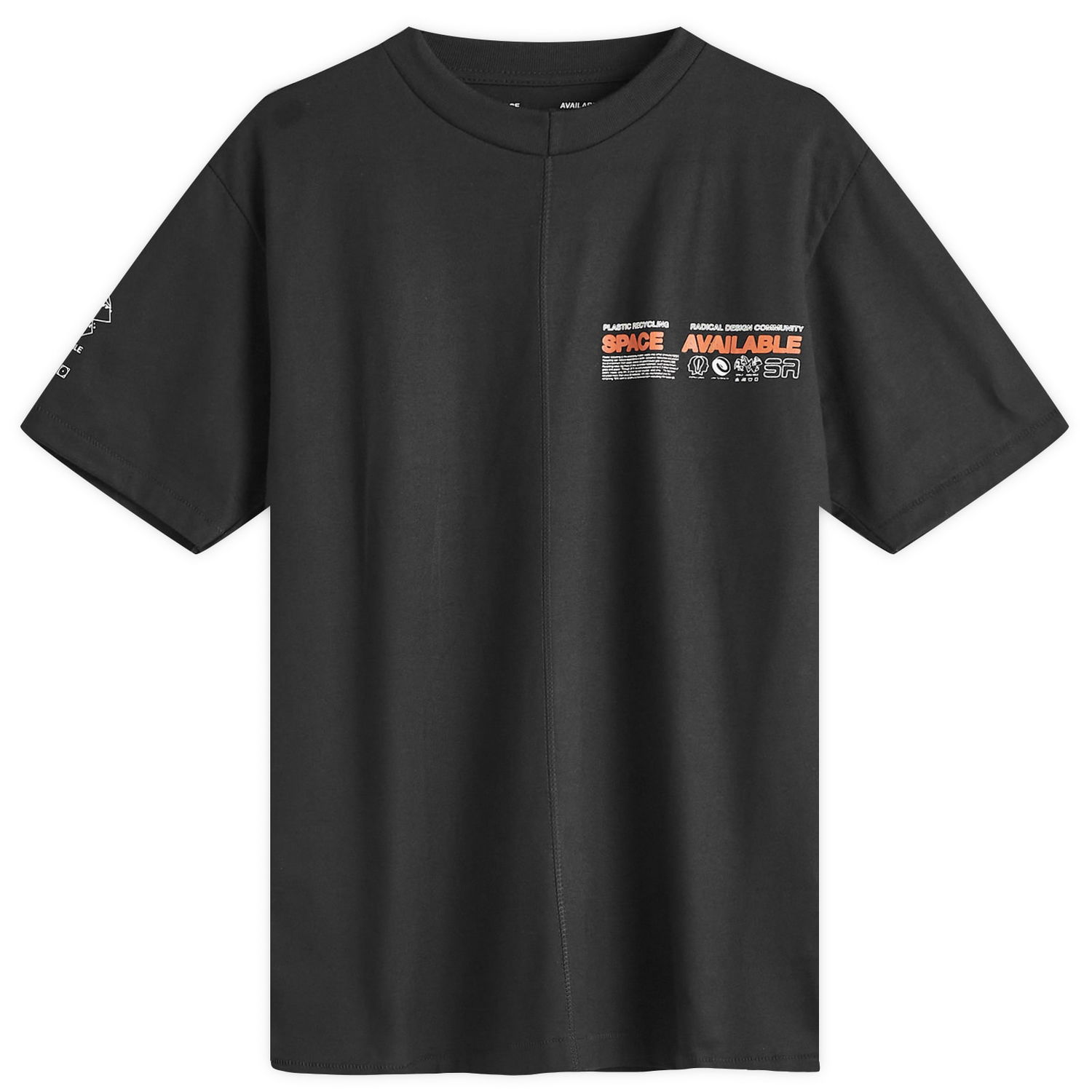 Tričko Space Available Radical Plastics T-Shirt Čierna | SA-RPT001-BLK, 0