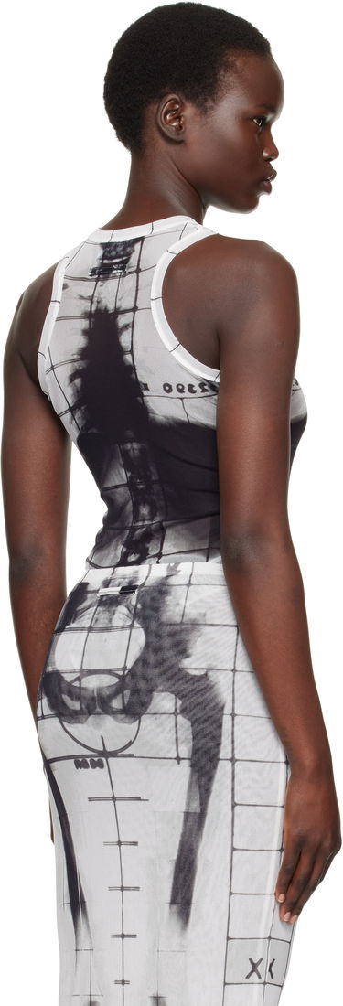 Šaty Jean Paul Gaultier Jean Paul Gaultier 'The Squeletor' Printed Bodysuit Biela | 25/33-F-BD058-T580-0100, 2