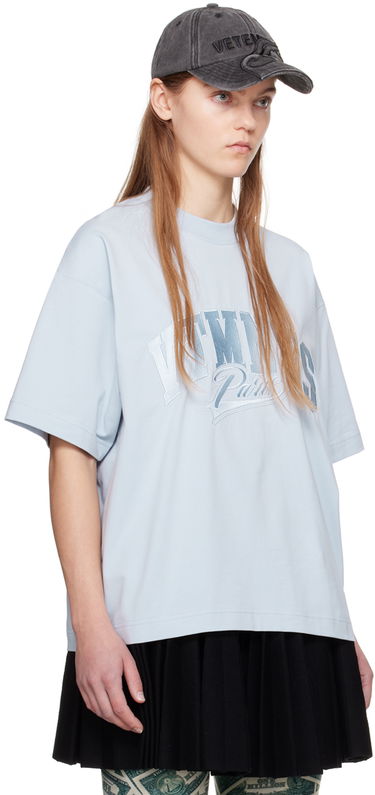 Tričko VETEMENTS VTMNTS Embroidered Logo T-Shirt Modrá | VL20TR280L, 1