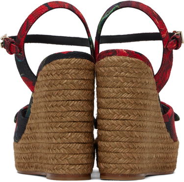 Oblečenie Dolce & Gabbana Dolce&Gabbana Cava MM Lolita Wedge Heeled Sandals Červená | CZ0320 A6514, 1