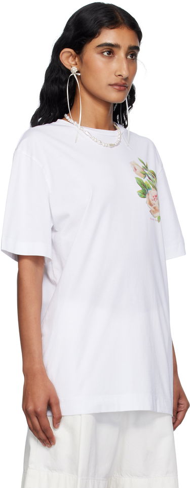 Tričko Simone Rocha Simone Rocha Rose Bouquet Graphic T-Shirt Biela | 5195P53-W 0569, 1