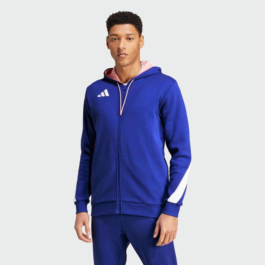Mikina adidas Performance Team France Full-Zip Modrá | IS5083, 0