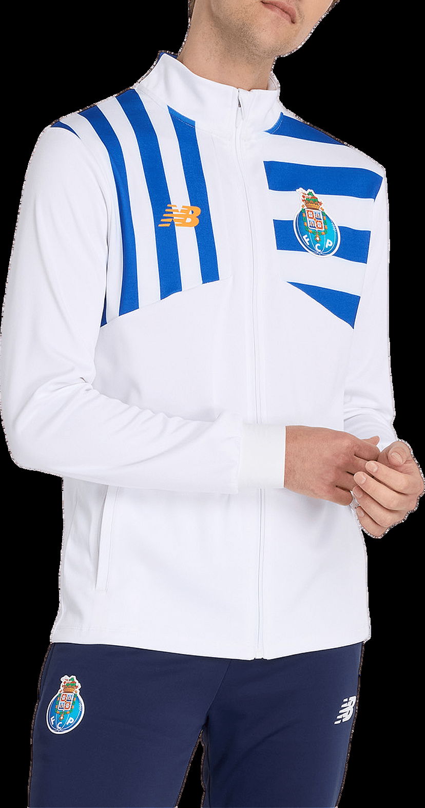 Mikina New Balance FC Porto Match Jacket Biela | mj231304-hme