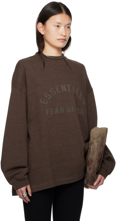 Tričko Fear of God Core Collection Heavy L/S Tee Heather Wood Hnedá | 125SU242012F, 1
