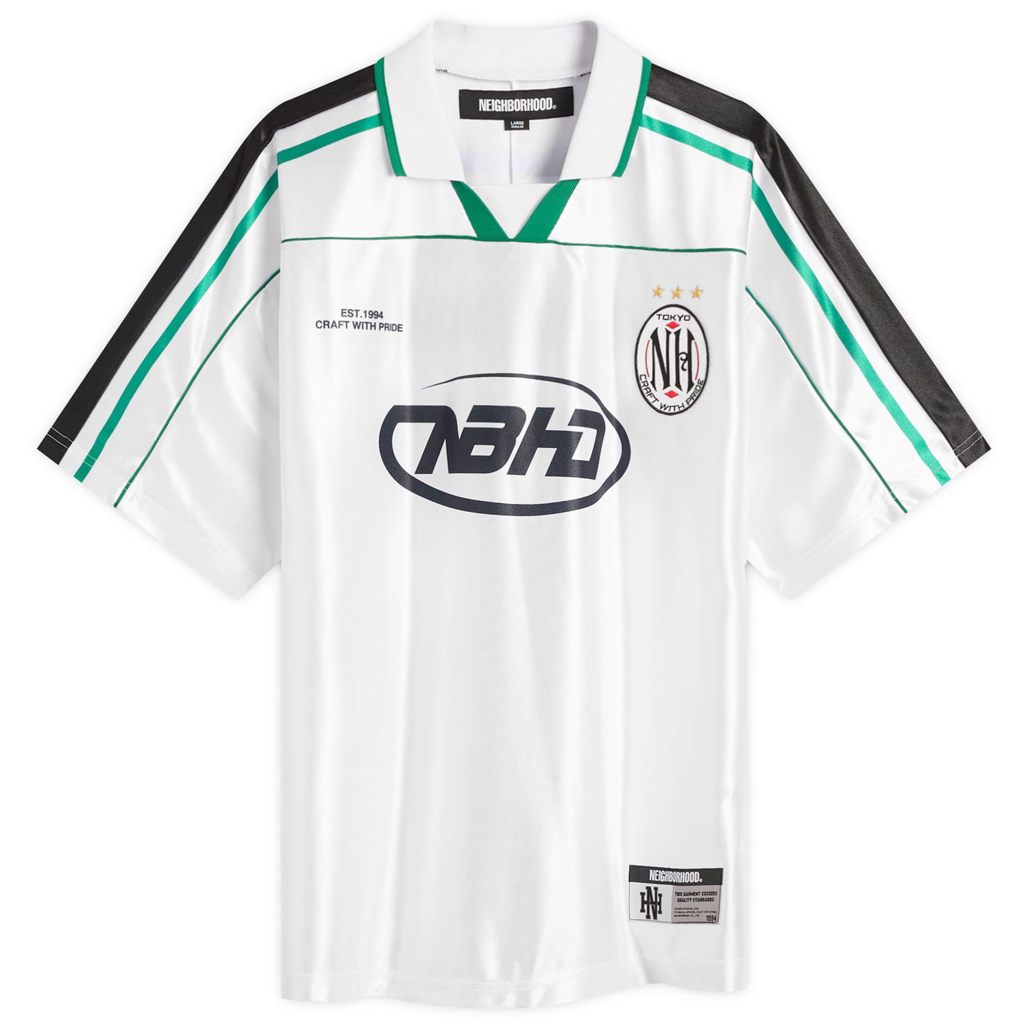 Dres Neighborhood Game Shirt, Size Large Biela | 251FPNH-CSM16-WHT, 0