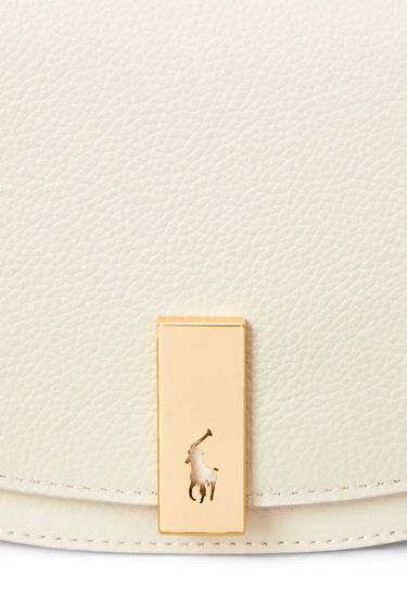 Taška cez rameno Polo by Ralph Lauren White Leather Saddle Bag Biela | 428932626, 4
