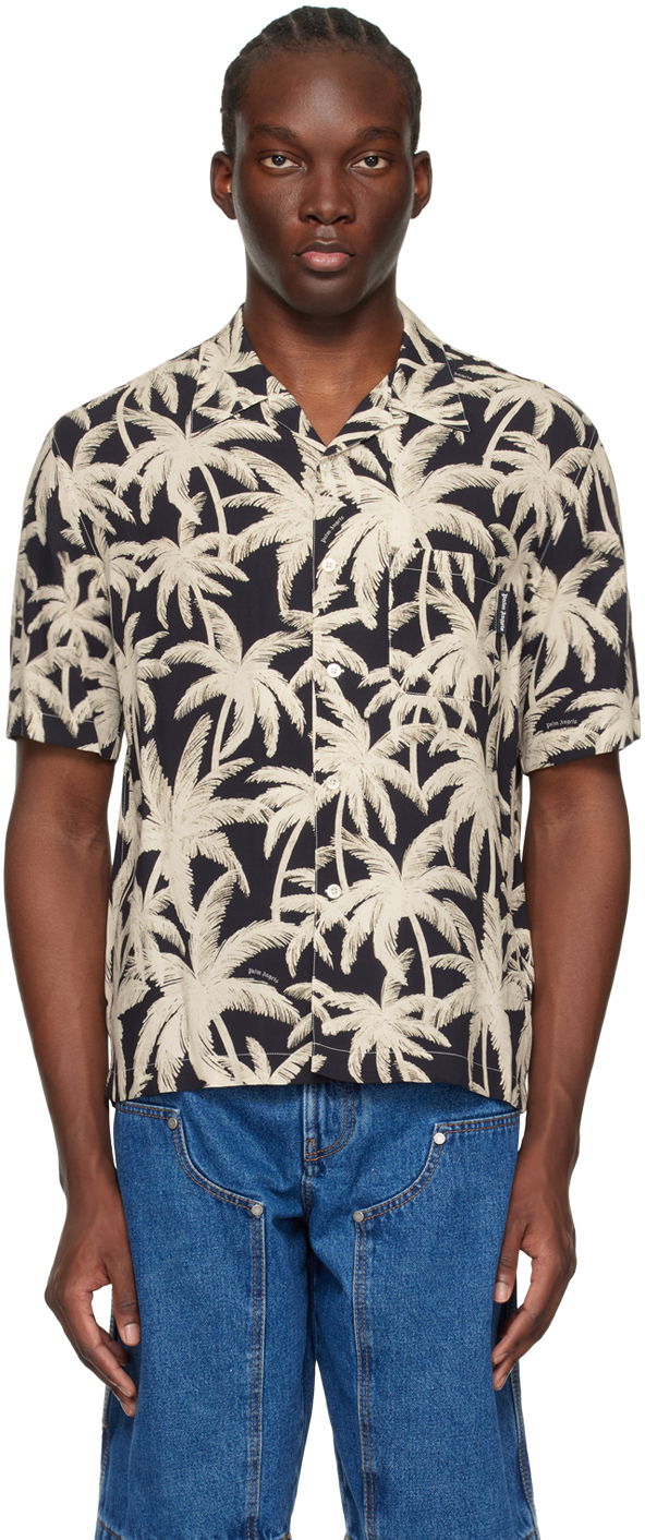 Košeľa Palm Angels Palms Allover Shirt Béžová | PMGG005R24FAB0011003, 0