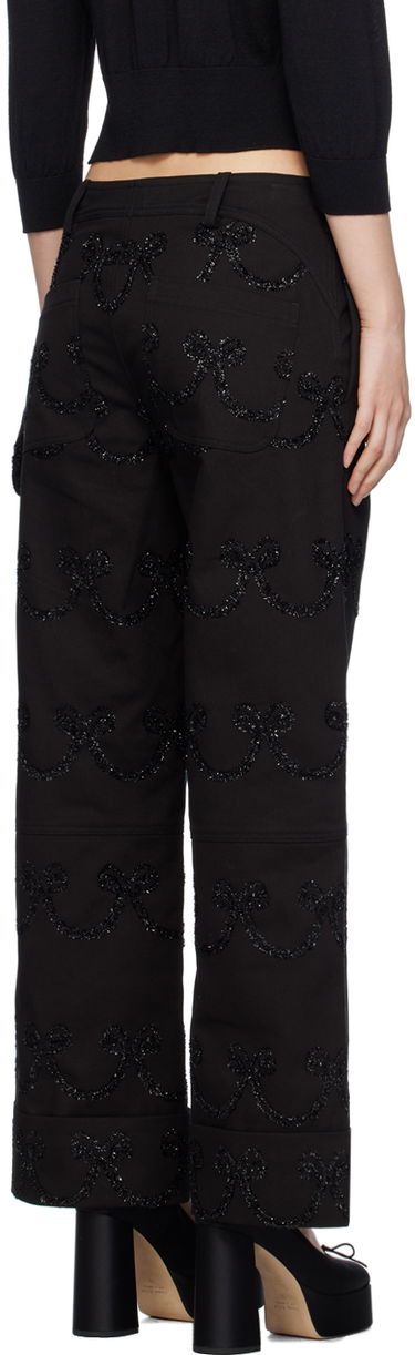 Nohavice Simone Rocha Simone Rocha Patterned Wide-Leg Trousers Čierna | 4101 1062, 2