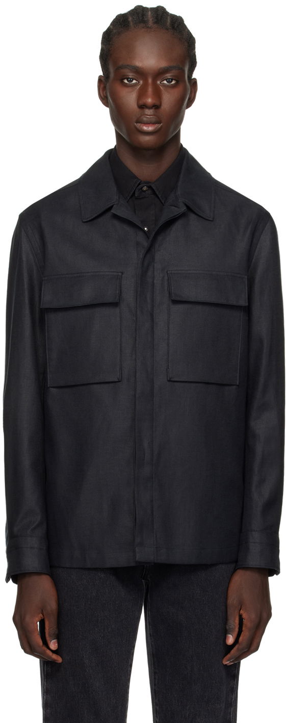 Košeľa ZEGNA Long Sleeve Shirt Čierna | UDV60A7-SOT10, 0