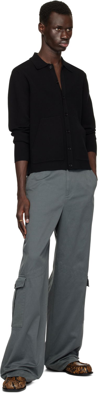 Sveter Dries Van Noten Dries Van Noten Spread Collar Knit Cardigan Čierna | 251-021228-1701, 3