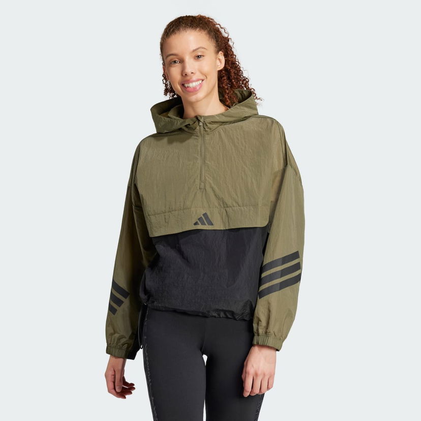 Mikina adidas Performance Windbreaker with Contrast Panels Zelené | JC5420