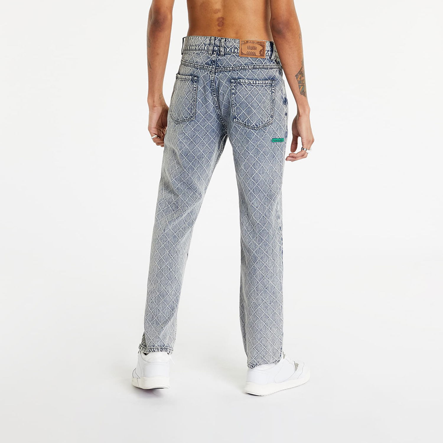 Džínsy Pleasures Ingress 5 Pocket Denim Washed Modrá | P23SP036 INDIGO, 0