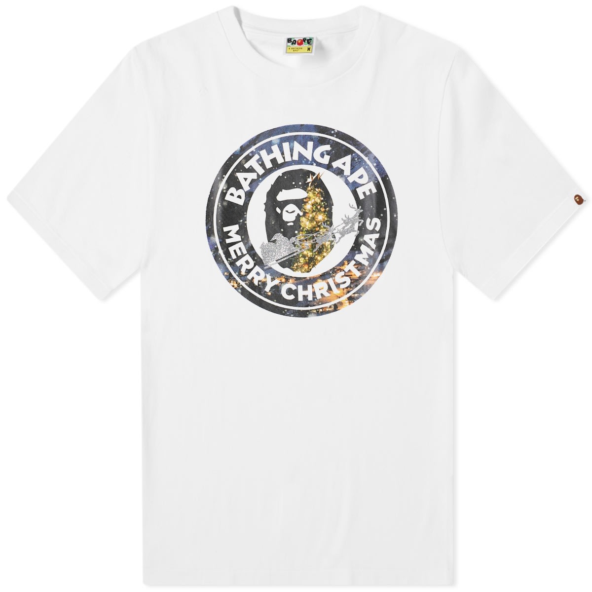 Tričko BAPE Christmas Busy Works Tee Biela | 001TEI701014FWHT, 0