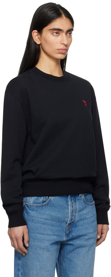 Sveter AMI AMI Paris Ami de Coeur Sweatshirt Navy | BFUSW035.730, 4