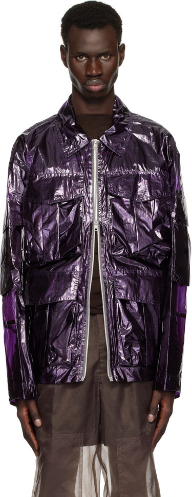 Vetrovka Dries Van Noten Dries Van Noten Overdyed Transparent Jacket Fialová | 251-020532-1258, 0