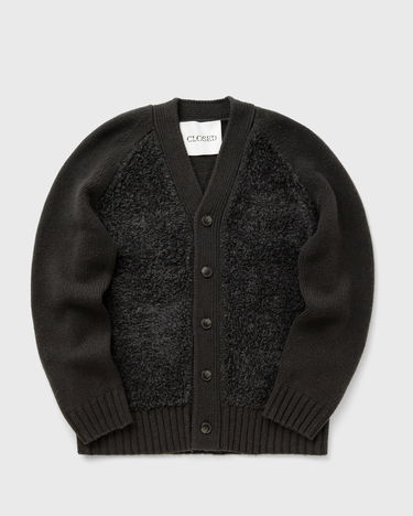 Sveter CLOSED V-Neck Button-Front Mixed-Texture Cardigan Čierna | C86448-93Q-22-164, 2