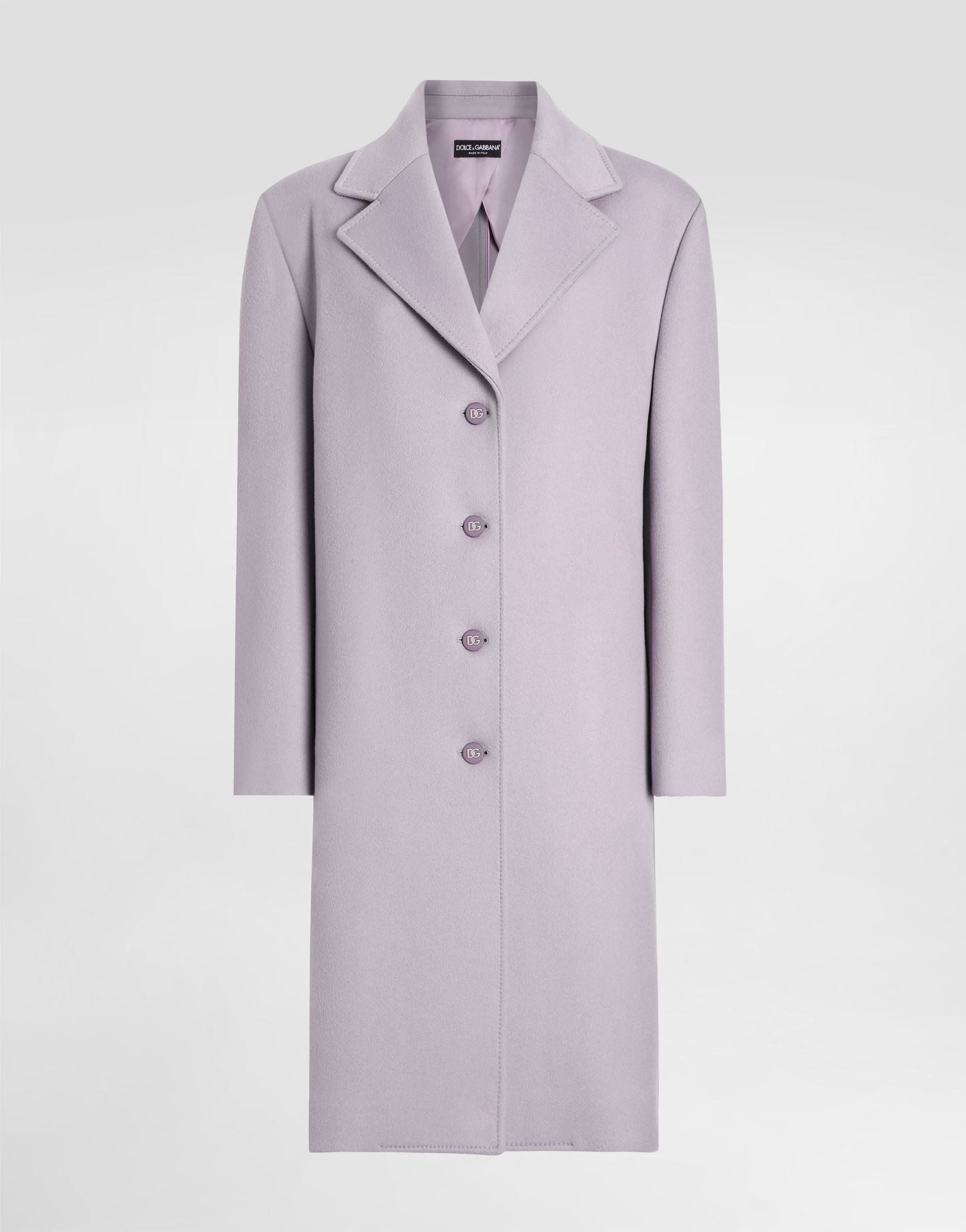 Kabáty Dolce & Gabbana Dolce & Gabbana Single-breasted Cashmere Coat Fialová | F0W2NTFU292F0125, 0