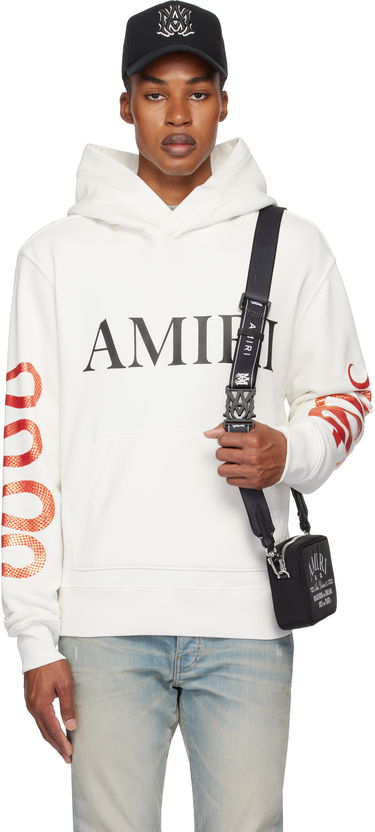 Mikina AMIRI 'Snake' Print Hoodie Biela | AMJYHD1099, 0