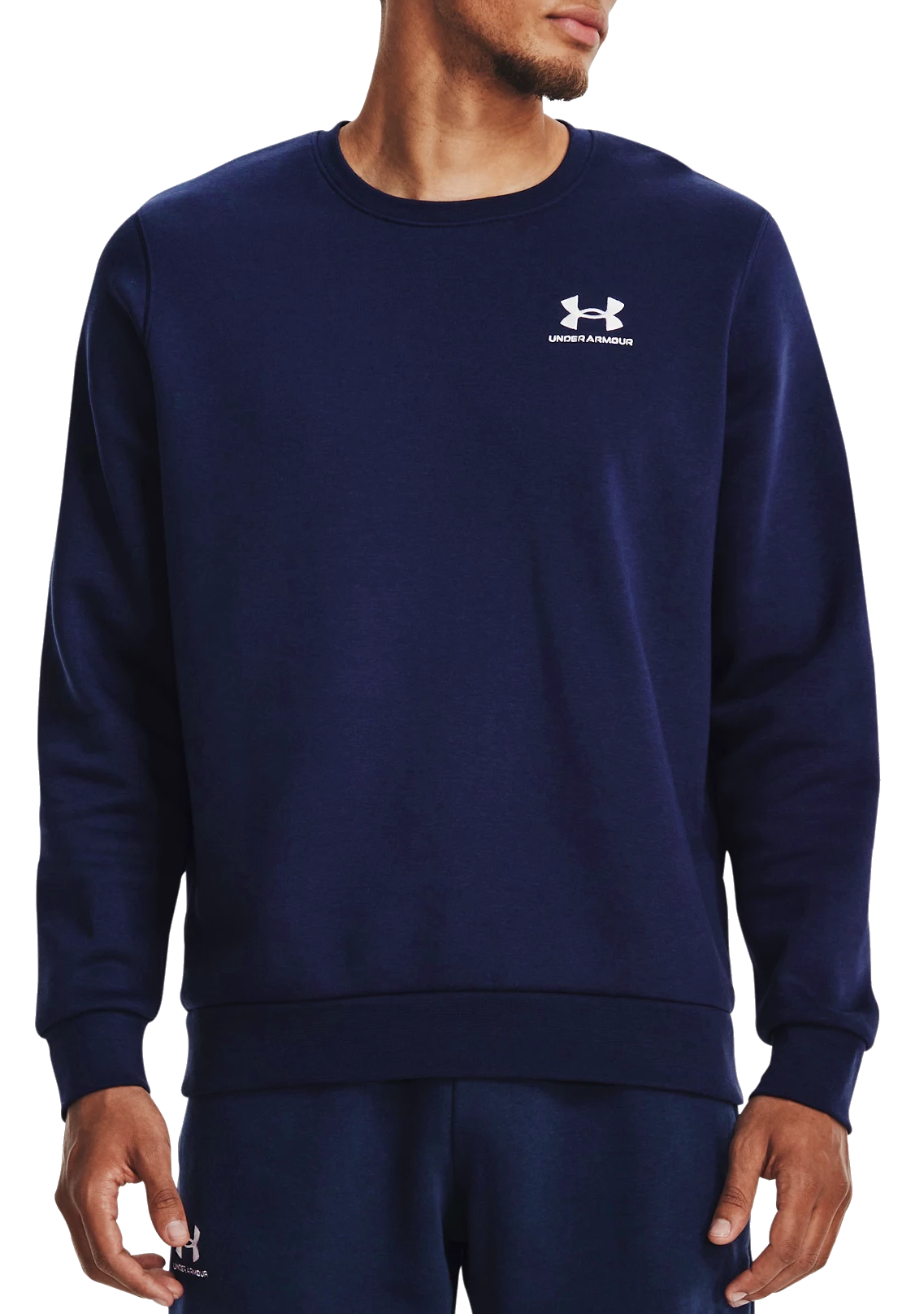 Mikina Under Armour Essential Fleece Crew Neck Sweatshirt Navy | 1374250-410, 0