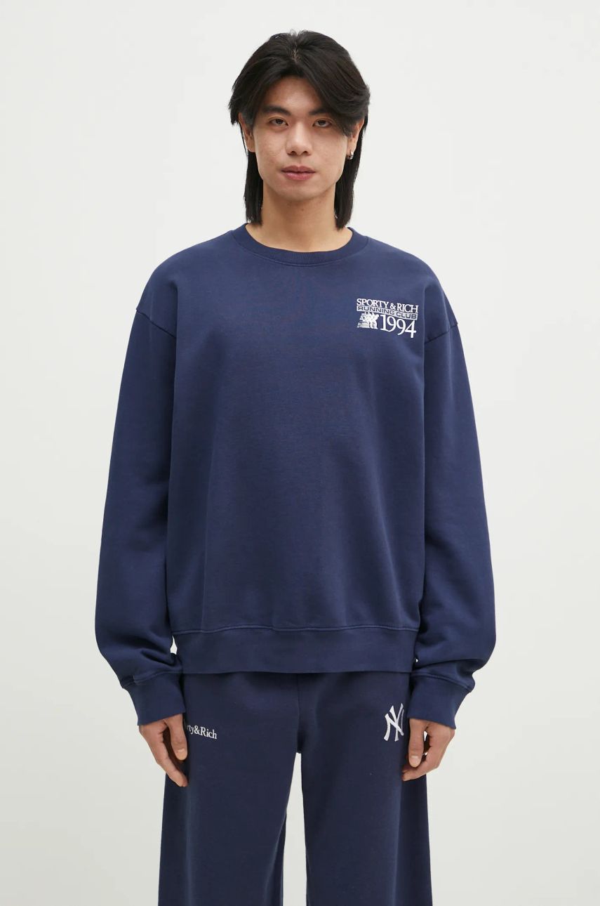 Mikina Sporty & Rich Finish Line Print Sweatshirt Navy | ST071516170BL32, 0