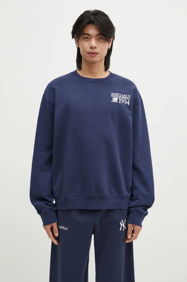 Mikina Sporty & Rich Finish Line Print Sweatshirt Navy | ST071516170BL32, 0