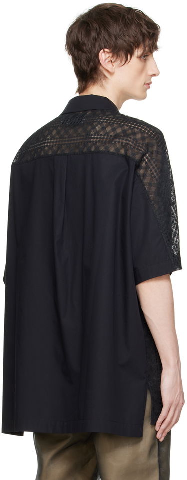 Košeľa Feng Chen Wang Feng Chen Wang Lace Overlay Shirt Čierna | FUS17SR04, 2