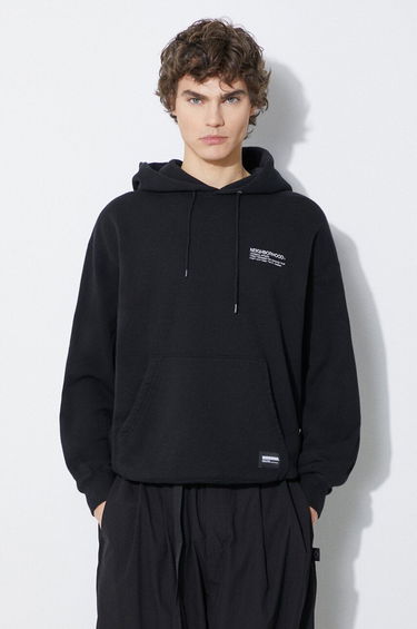 Mikina Neighborhood NEIGHBORHOOD Plain Sweat Parka Hoodie Čierna | 241FPNH.CSM02, 0