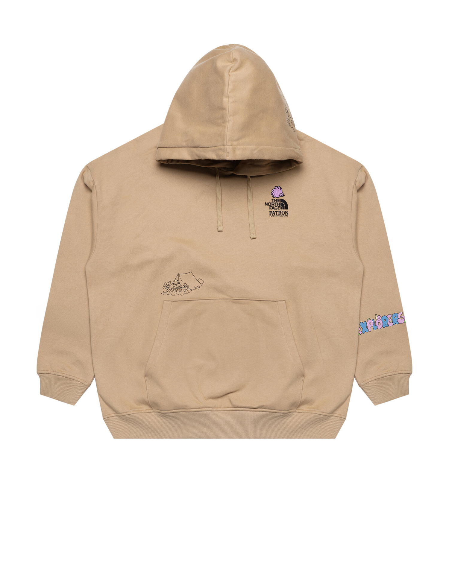 Mikina The North Face Patron Plasticfree Peaks Oversized Hoodie Béžová | NF0A8C2VLK51, 0