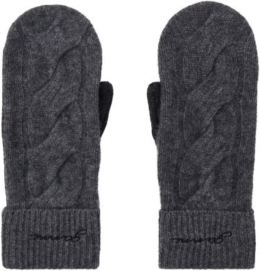 Rukavice GANNI GANNI Cashmere Blend Knit Mittens Šedá | A6490, 0