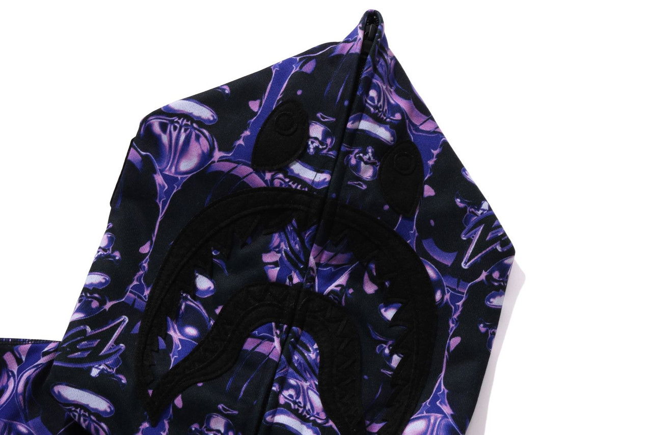 Bape Ape Head Graffiti Shark Full Zip Hoodie