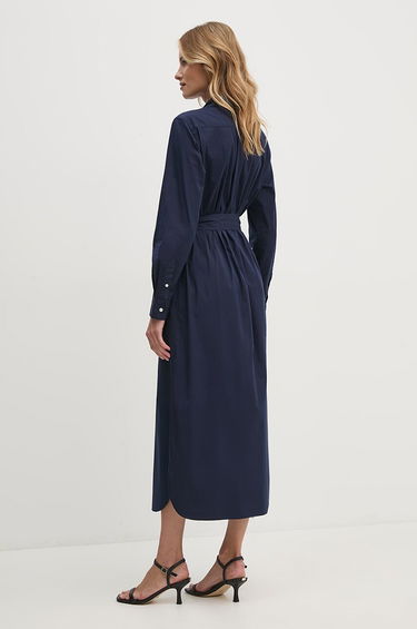 Šaty Polo by Ralph Lauren Long Sleeve Midi Shirt Dress Modrá | 211944007, 2