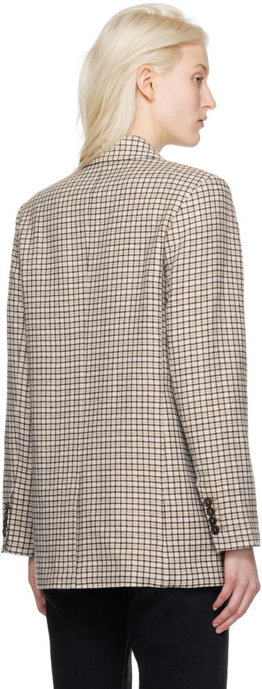 Kabáty Anine Bing Double-Breasted Plaid Blazer Šedá | A-01-2018-122, 2