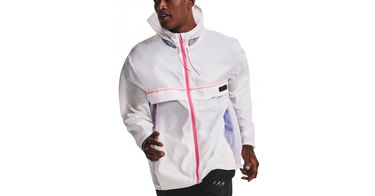 Vetrovka Under Armour Run Anywhere Hooded Running Jacket Biela | 1374229-100, 1