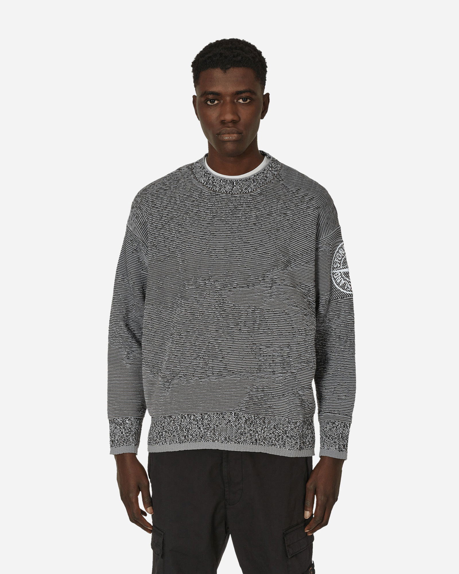 Cotton Nylon Mock Neck Sweater