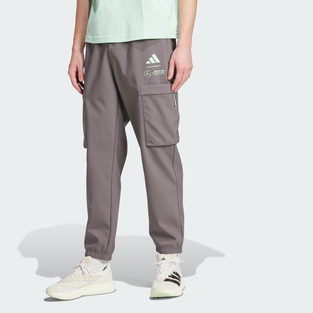 Cargo nohavice adidas Performance Mercedes - AMG Petronas Formula One Team Premium Woven Pants Šedá | JY3034, 0