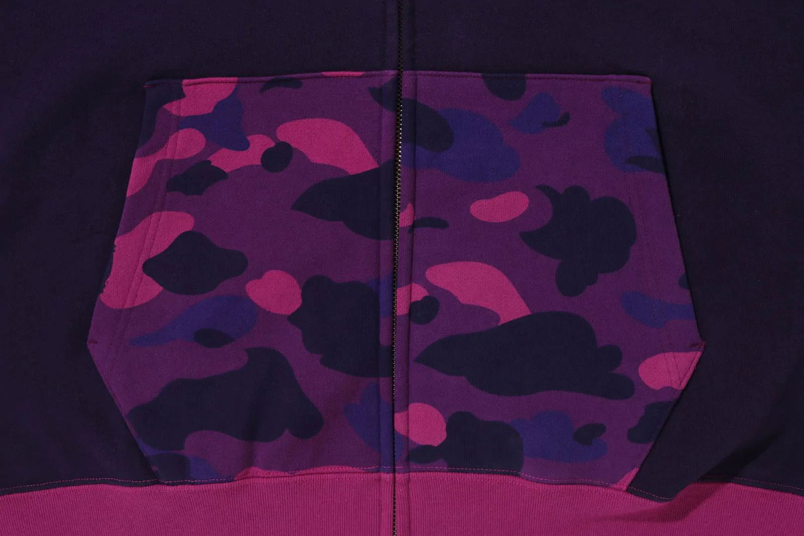 Bape Color Camo Relaxed Fit Full Zip Hoodie Purple