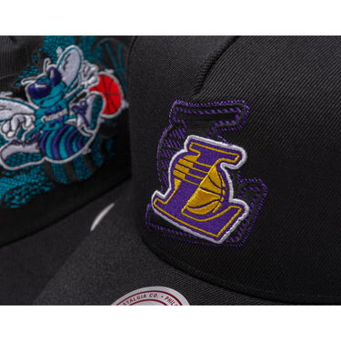 Šiltovka Mitchell & Ness NBA Los Angeles Lakers Tilted Pro Snapback Cap Čierna | HP12813-LALBLCK, 5