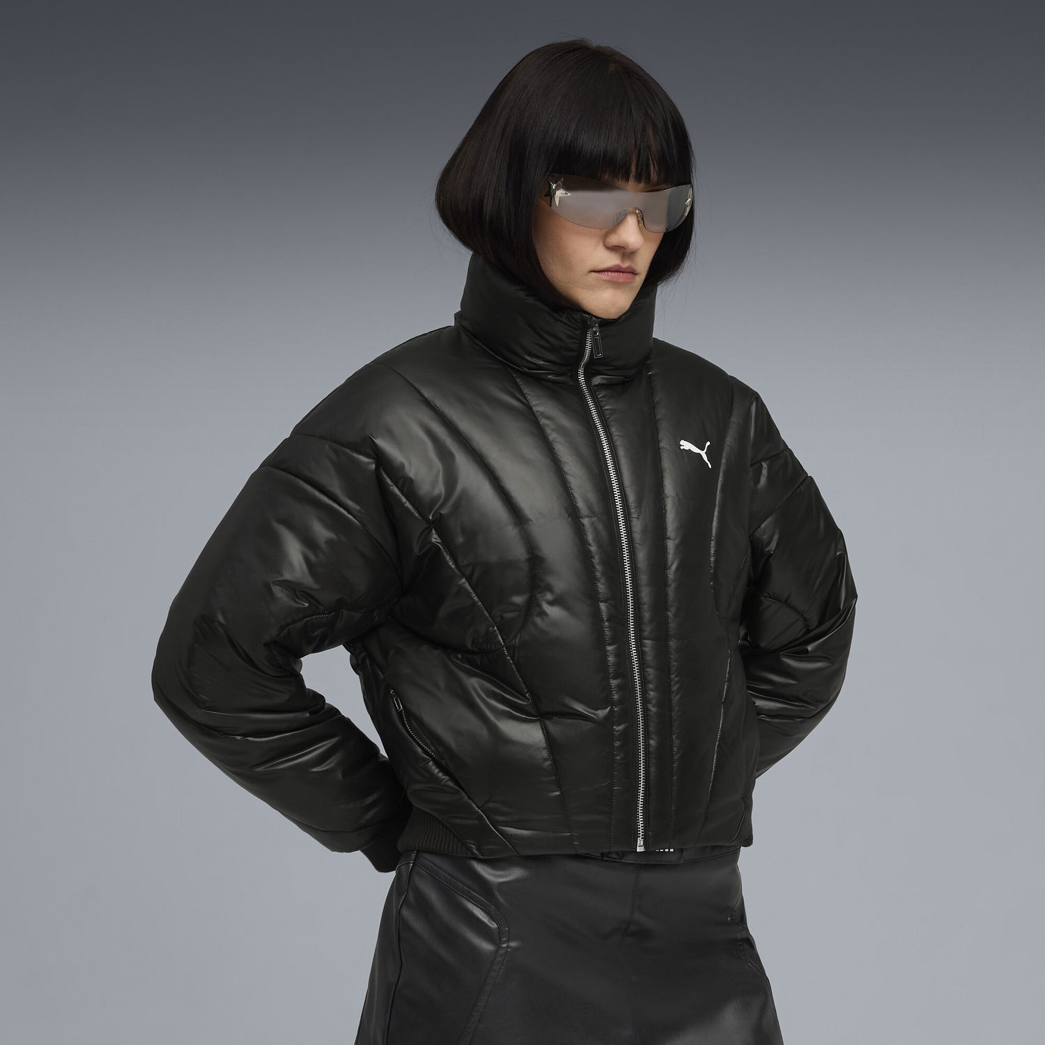 Prešívaná bunda Puma DARE TO Cropped Puffer Jacket Čierna | 632173_01, 0