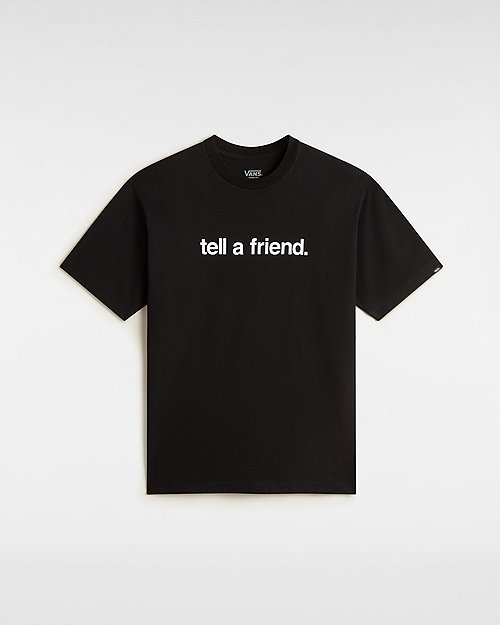 Tričko Vans Tell A Friend T-Shirt, Size L Čierna | VN000P4YBLK, 0