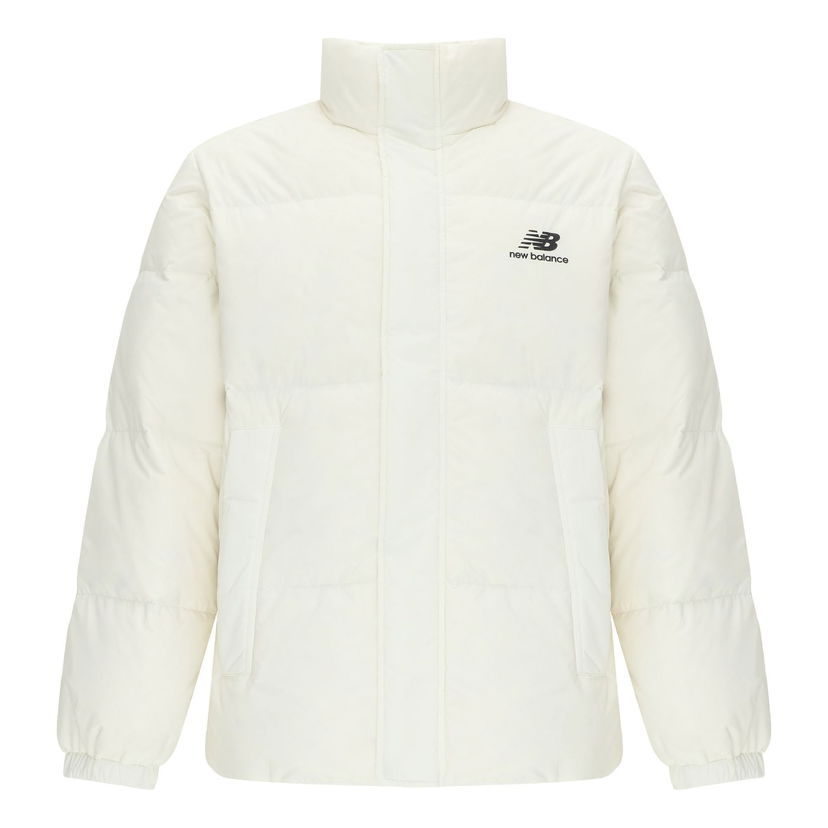 Prešívaná bunda New Balance Logo Sports Down Jacket Biela | AMJ24359-CIC