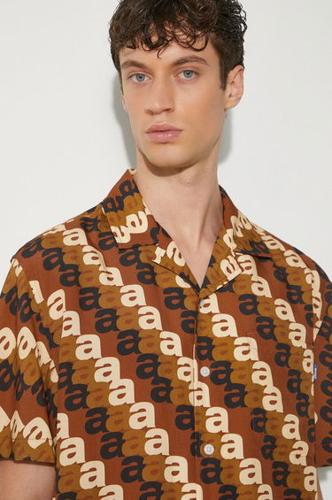 Košeľa Awake NY Awake NY A Print Camp Relaxed Shirt Hnedá | SP24.TP005, 4